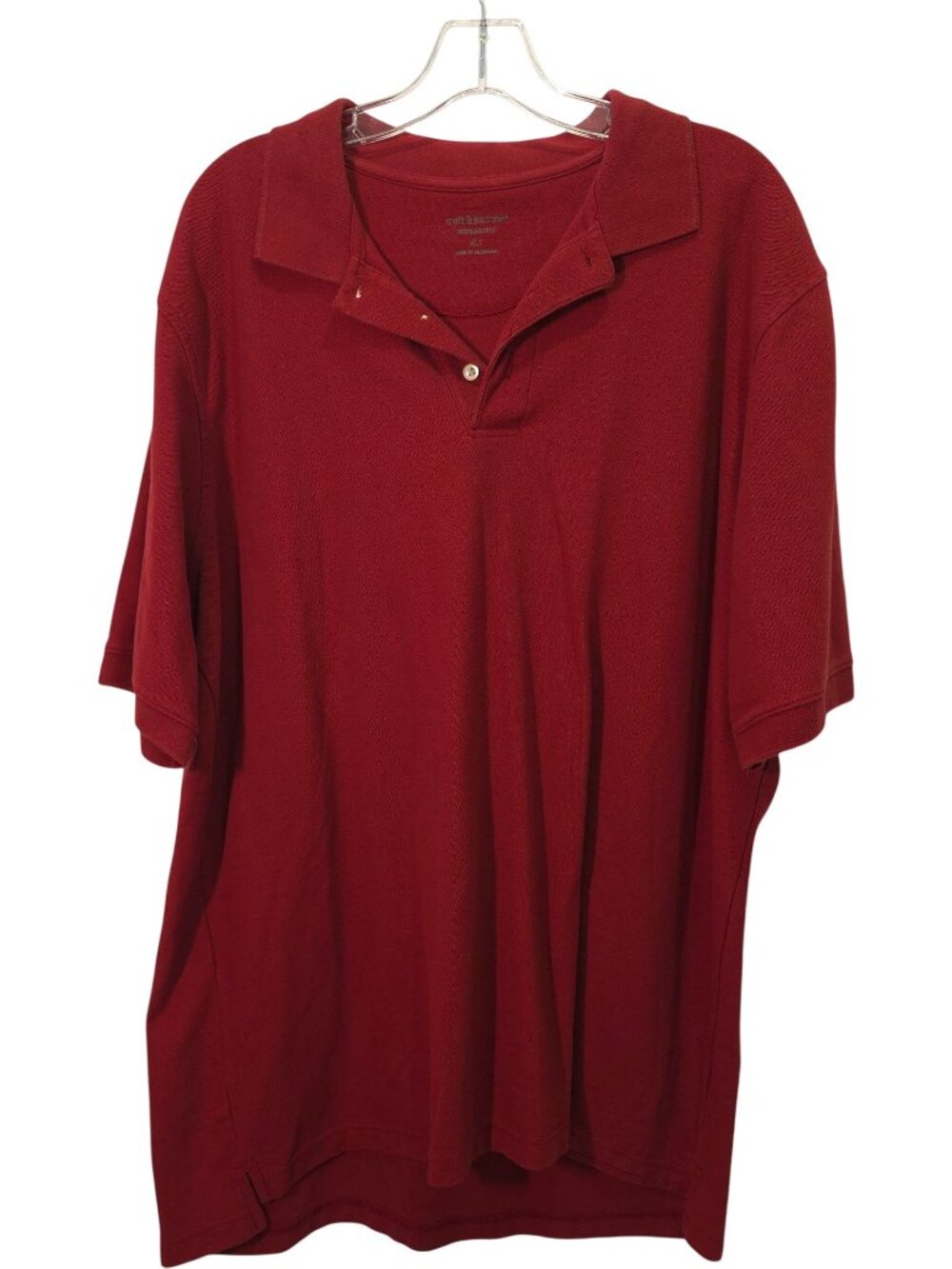 Croft & Barrow Men's Red Polo Shirt XLT Performance Cotton Blend